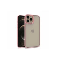 Apple iPhone 12 Pro Max Uyumlu Kılıf Zore Flora Kapak (Rose Gold Altın)