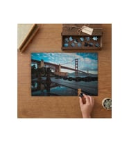 Golden Gate Kıyıdan Manzara Tasarımı 240 parça Ahşap Puzzle Ahşap Kutuda MP03053