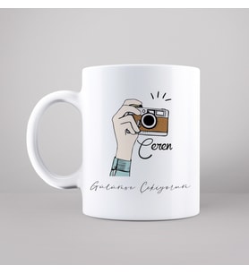 Gülümse Çekiyorum Fotoğrafçı Tasarımlı Kupa Kişiye Özel