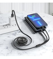 3in1 USB iPhone 17 ile Uyumlu Şarj Kablosu – Type-C, Lightning, Micro USB Çoklu Şarj Kablosu, 2A Hızlı Şarj, 1 Metre, TPE Kaplama, Aynı Anda 3 Cihaz Şarj Etme BX74