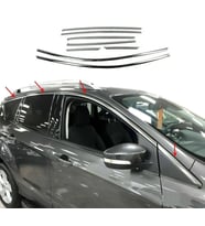 Ford Kuga 2013-2019 Krom Cam Üst Çıtası