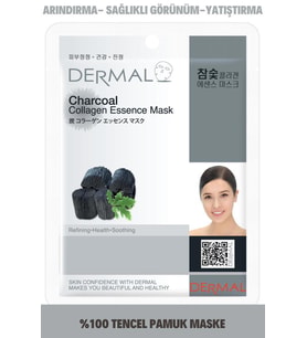 DERMAL  Arındırıcı ve Pürüzsüzleştirici Kömür Özlü Kolajen Maske 23gr