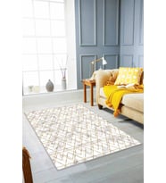 Gold Mermer Desenli Kaymaz Tabanlı Dekoratif Halı RV022 - 100 x 160 cm
