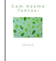 Cam Kesme Tahtası* Mutfak Tahtası Kare 25x35cm Kiwi Görünümlü