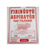 Fırınüstü Kağıt Aspiratör Yağ Filtresi Bez Filitre 5 Adet 35x56 Cm Her Markaya Uygundur