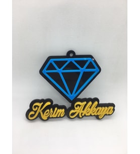 KİŞİYE ÖZEL İSMİNİZE ÖZEL LAZER KESİM PLEKSİ KABARTMA LOGOLU DİKİZ AYNA SÜSÜ