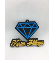 KİŞİYE ÖZEL İSMİNİZE ÖZEL LAZER KESİM PLEKSİ KABARTMA LOGOLU DİKİZ AYNA SÜSÜ
