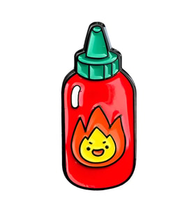 SPELT Acı Sos Şişesi Rozet Pin Hot Sauce Bottle Mini Broş