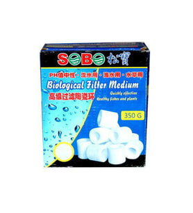 Sobo Biyolojik Filtre Malzemesi Kutulu Seramik Halka Fileli 350 Gr.