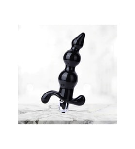 Plug Vibrasyonlu Boncuk Tasarım Siyah 140mm