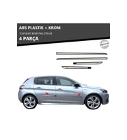 PEUGEOT 308 2014 ÜZERİ YAN KAPI KORUMA ÇITASI PLASTİK + KROM