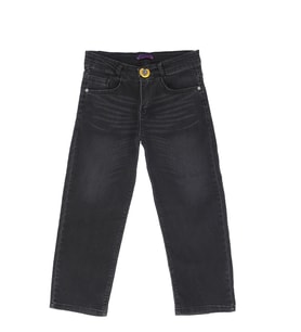 Erkek Çocuk Esnek Belli Likralı Geniş Kesim Jean Pantolon 13-17 Yaş 12367 MODANINO (Siyah)