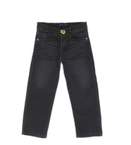 Erkek Çocuk Esnek Belli Likralı Geniş Kesim Jean Pantolon 13-17 Yaş 12367 MODANINO (Siyah)