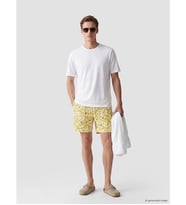 LCW SWIMWEAR Sarı Kısa Boy Desenli Erkek Deniz Şortu