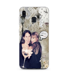 Samsung Galaxy A20/A30 Uyumlu Lana Del Rey ve Taylor Swift Desenli Şeffaf Telefon Kılıfı