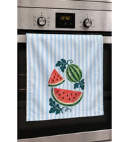 Valerine Life El Kurulama Havlusu 30x50cm Mutfak, Fırın için Pamuklu Emici Karpuz Ferahlığı