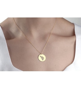 Kişiye Özel 925 Ayar Gümüş Tasarım Mikrofon Model Kolye (Gold)