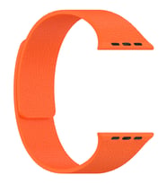 Apple Watch 10/11 42mm-38/40/41mm Kordon Kabartmalı Magetli Silikon Band 136 2/3 (Turuncu)