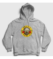 Presmono Unisex Gri Logo Guns N' Roses Kapüşonlu Sweatshirt 58543tt (Gri)