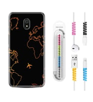 Xiaomi Redmi 8A 8 Pro 9C 9T 10C 11T Pro Kılıf Kablo Koruma Spiral Silikon Harita ve Uçak 1777