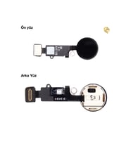 iPhone 7 Plus Home Tuşu - Siyah / Mat Siyah Orta Tuş Butonu Parmak izi butonu açma-kapama butonu açma-kapama tuşu yan güç tuşu power tuşu home tuşu touch id parmak izi sensörü