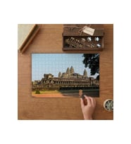 Angkor Vat Tapınağı - Kamboçya Tasarımı 240 parça Ahşap Puzzle Ahşap Kutuda MP01294
