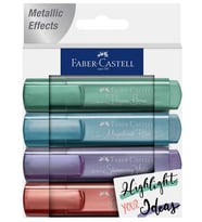 Faber-Castell Fosforlu Kalem Metalik Renk 4 lü