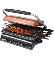 Dökümix Ultra Plus Organik Demir Döküm Izgara& Tost Makinası ROSEGOLD Izgara Aparatlı,Fırçalı,Yağdanlık