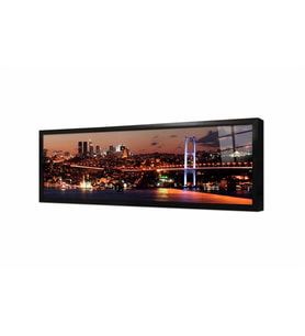 Tablosan Gece İstanbul Boğaz Köprüsü Çerçeveli Cam Tablo