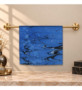 e38 EL İŞÇİLİĞİ KADIN RENKLİ EBRU EŞARP 94*94 cm - 6727