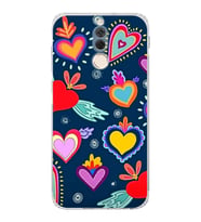 PrintiFy Huawei Mate 10 Lite ile Uyumlu Retro Color 3  Kamera Korumalı Şeffaf  Kılıf
