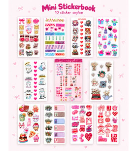 Mini StickerBook 150+ Tasarım Sticker - 10 Sayfa