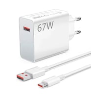 67 W Turbo Hızlı Şarj Seti (USB Type-c Kablo ve Adaptör)