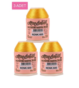 3 Adet Altınbaşak Oya ve Dantel İpi 20 gr - Royaleks - No: 600