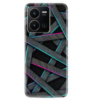 Vivo Y35 Kılıf Silikon Desen Özel Seri Gri Zigzag 1706