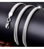 voyageaccessory 4mm/60 cm Paslanmaz Çelik Yassı Model Erkek Yılan Zincir