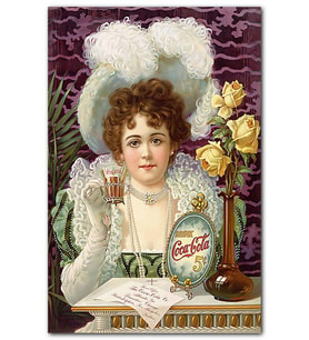 Cakatablo Vintage Coca Cola İçen Kız MDF Tablo