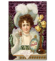 Cakatablo Vintage Coca Cola İçen Kız MDF Tablo