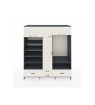 Kronos Dolap 18 Raflı 4 Çekmeceli Tek Askılı 220x59x243 Antrasit-Aytaşı/Aytaşı