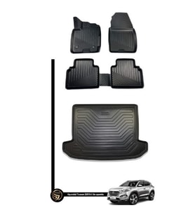 Hyundai Tucson 2015-2020 3D Havuzlu Paspas + Bagaj Havuzu İkili SET