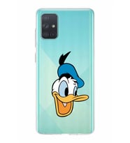 Samsung Galaxy A71  Kapak Donald Duck Tasarımlı Şeffaf Silikon Kılıf