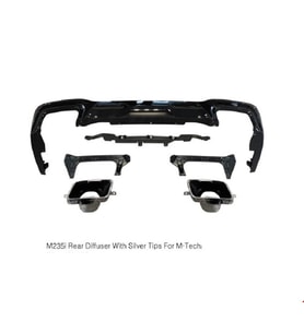 Bmw M235i Arka Difüzör Seti (Kare Egzozlu) F44 2020 Sonrası Uyumlu