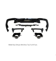 Bmw M235i Arka Difüzör Seti (Kare Egzozlu) F44 2020 Sonrası Uyumlu