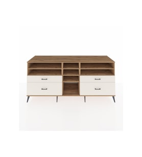 Kronos Konsol 7 Raflı 4 Çekmeceli  220x59x99 Çam-Çam/Aytaşı