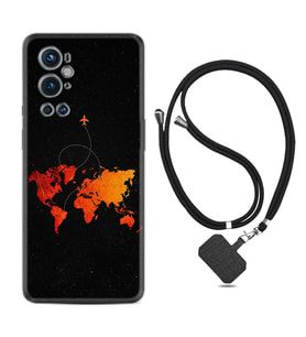 Tecno Spark 9 Pro Kılıf Silikon Boyun Askılı İpli Desenli Silikon İz Bırakan Uçak 1778