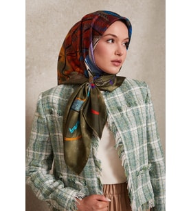 Askeri Haki Levidor Twill İpek Eşarp 40