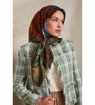 Askeri Haki Levidor Twill İpek Eşarp 40