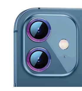 Apple Apple iPhone 11 Kamera Lens Koruyucu HD Kalite Çerçeveli Tempered Glass Cam (Çok Renkli)