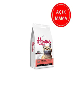 Homie Düşük Tahıllı Somonlu Yetişkin Kedi Maması 1 Kg AÇIK