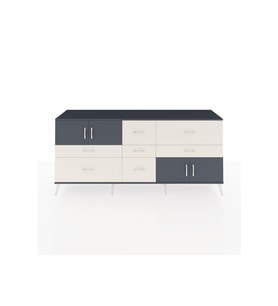 Hyperion Konsol 3 Raflı 7 Çekmeceli 4 Kapaklı 220x44x99 Antrasit-Antrasit/Aytaşı